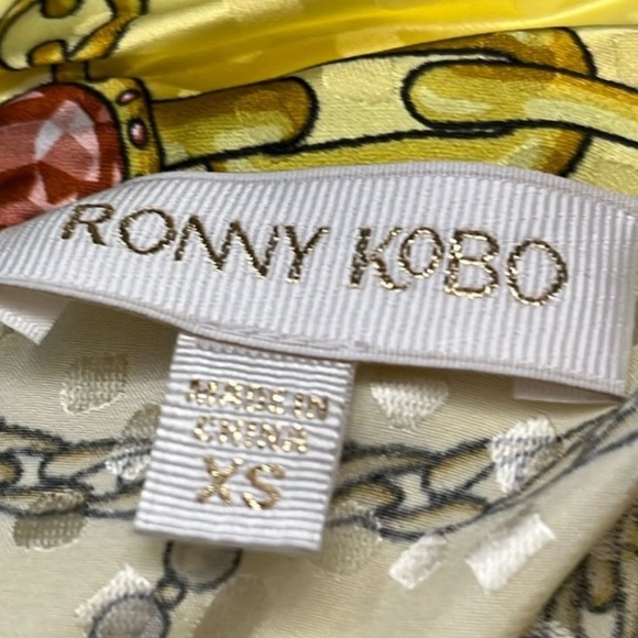 RONNY KOBO Kaira Chain-Link Printed Satin Dress - Picture 2 of 4